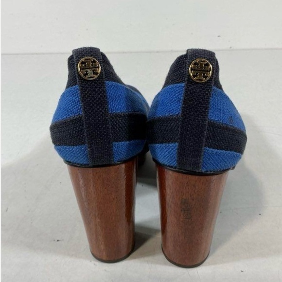 Tory Burch Blue and Black Heels - Picture 4 of 5